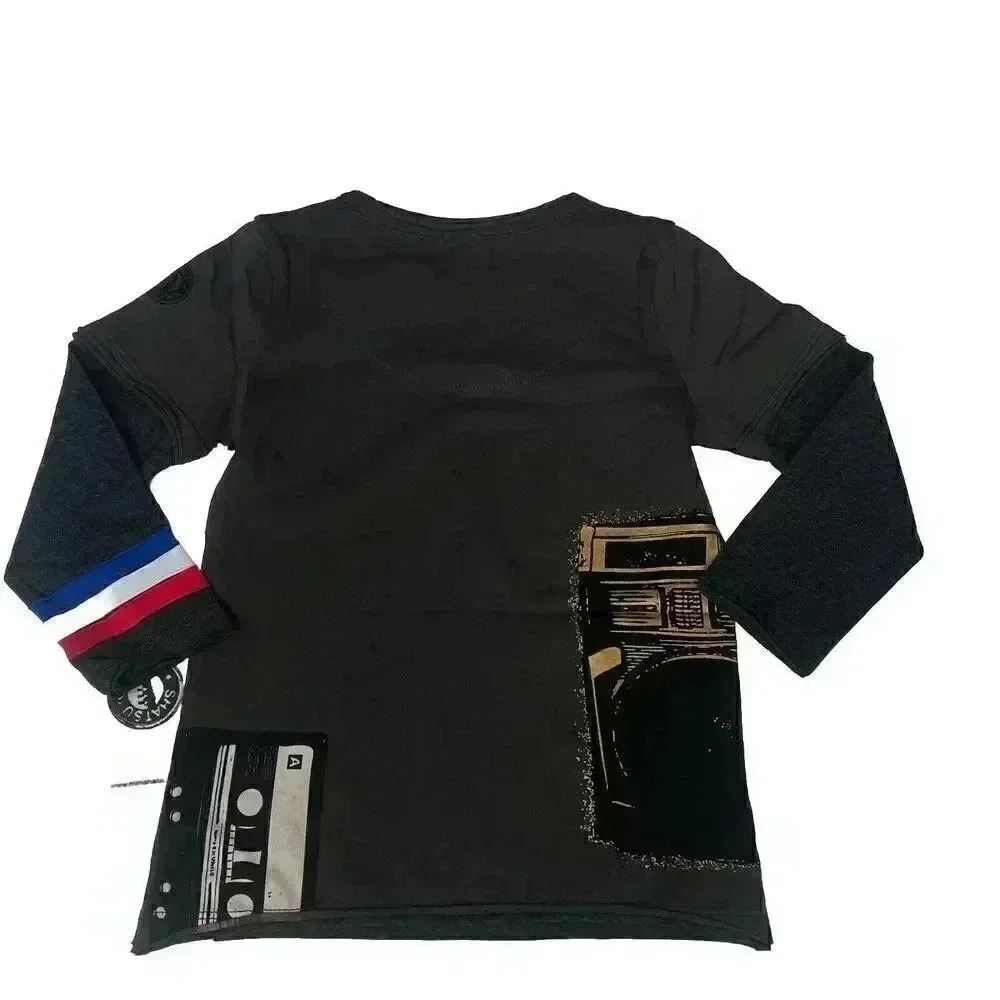 NWT Mini Shatsu Electric Boom Box Twofer Shirt Long sleeve Toddler Boy 2T - Picture 4 of 11